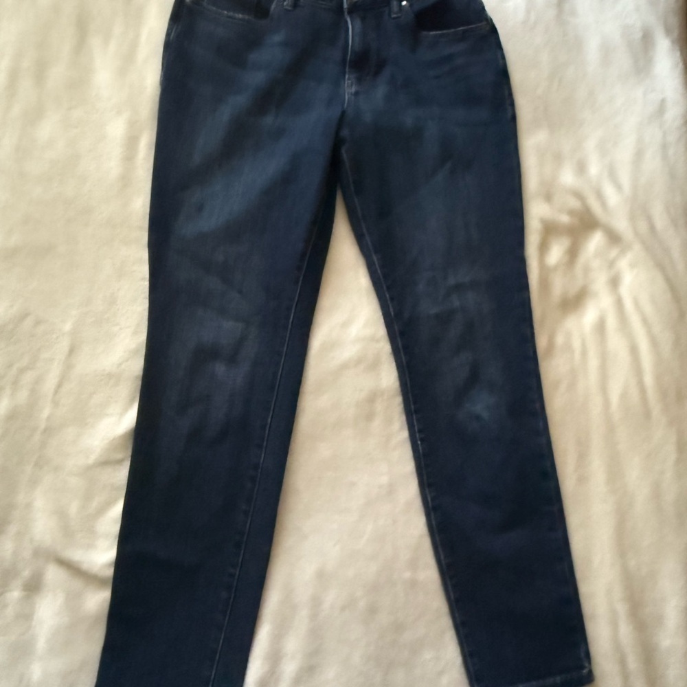 a.n.a Women's High Rise Jeans - Dark Blue - Picture 2 of 9